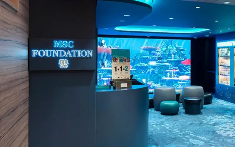 3D-аквариум Лайнера MSC Euribia