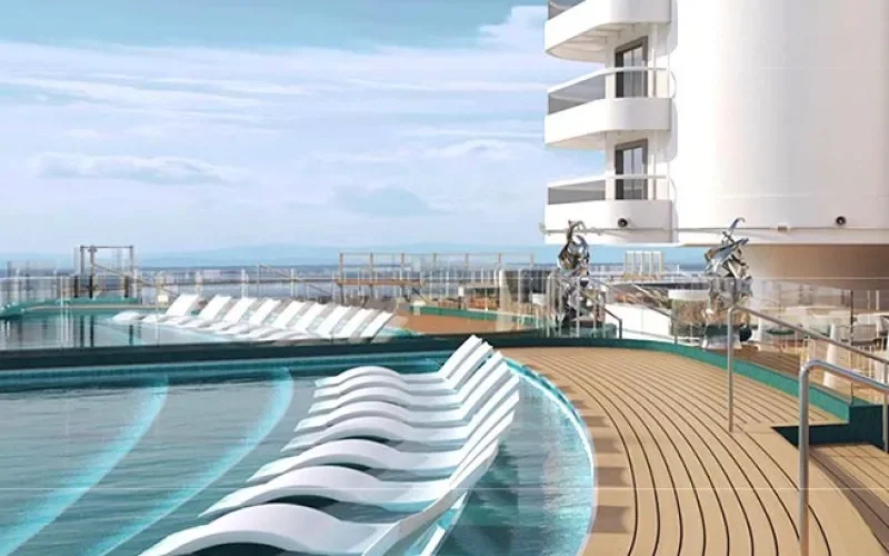 Бассейн на солнечной палубе Лайнера MSC Seascape