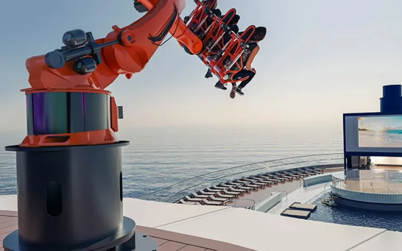 Аттракцион ROBOTRON Лайнера MSC Seascape