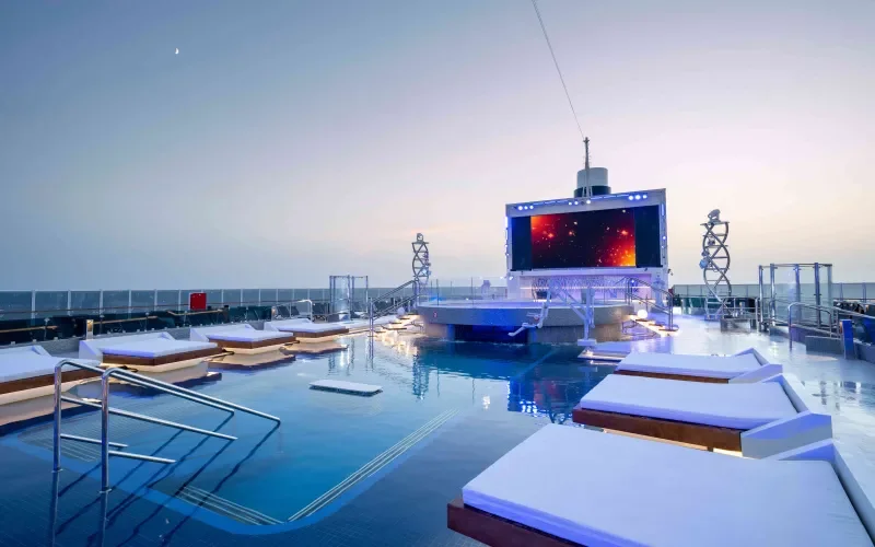 Солнечная палуба Лайнера MSC Seashore