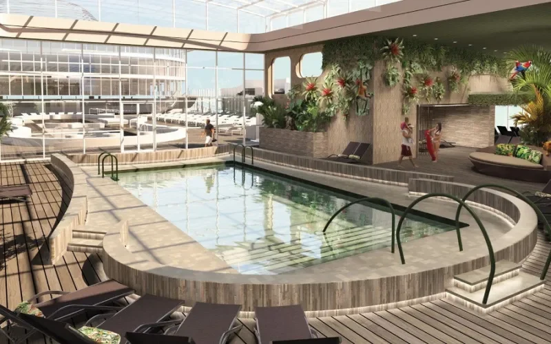 Крытый бассейн Лайнера MSC World Europa