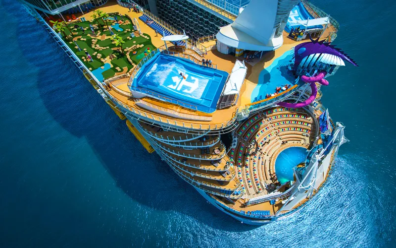 Вид сверху Лайнера Symphony of the Seas