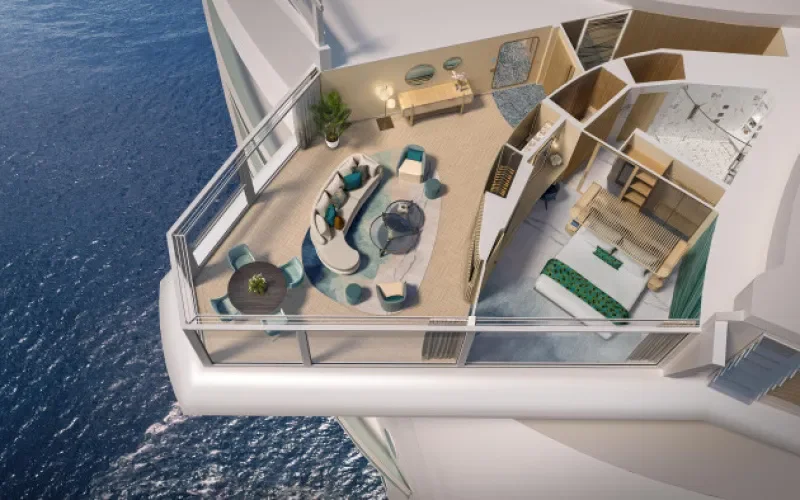 Каюта сьют Лайнера Utopia Of The Seas
